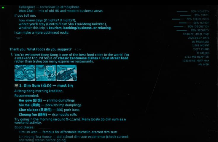 Tess v1 ChatGPT theme — Interstellar-style sci-fi mission terminal